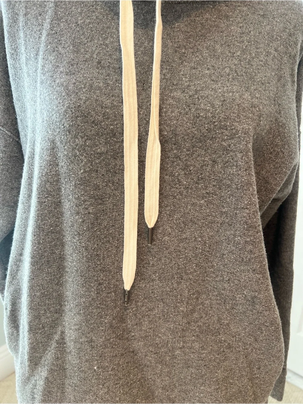 J.Crew Funnelneck Drawstring Pullover | Gray | Wool Blend | Size M | Like New